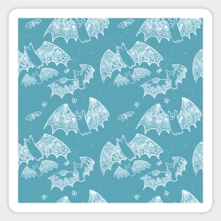 Light Blue and white Lace Bats Elegant Classy Goth Sticker